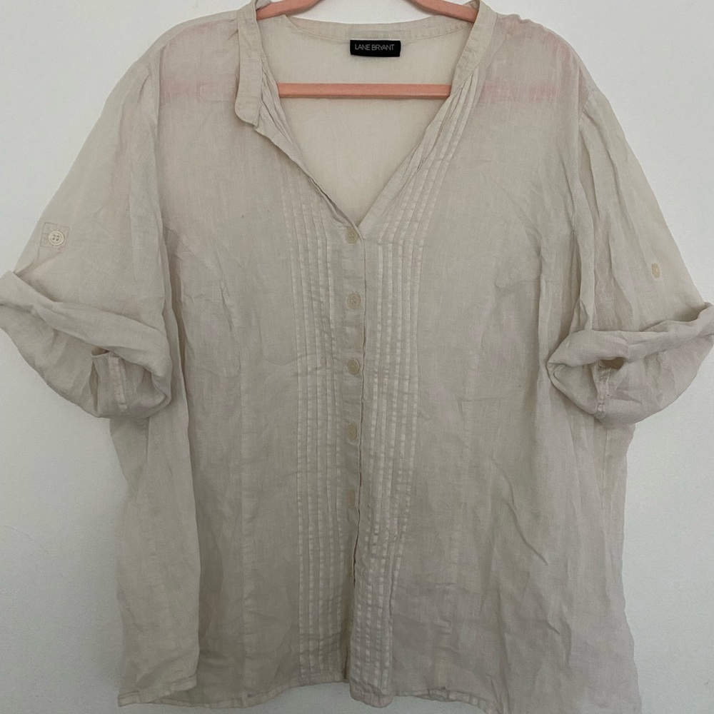 Oversized White button-up tee